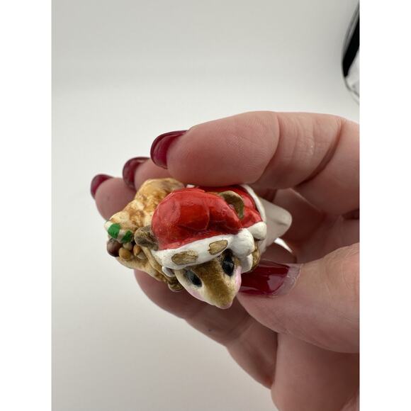 Wee Forest Folk "Santa Mouse" M-043 AP 1980 Mouse with Toy Bag Retired - Picture 6 of 8